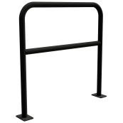 Tubular bracket made of tubular steel |  48 x 2.5 mm | with crossbar | and LED light strip | To be fixed by plugs